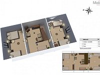 Prodej chalupy, 531 m2, Klíny, Rašov - 2.NP