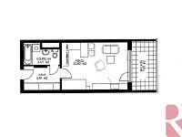 Prodej 1kk 32m2, P5 Vysočany, ul. Podkovářská, novostavba, balkon - Foto 8