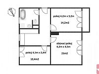 Prodej 3+1 79m2, Pátek u Poděbrad, OV, balkon, sklep, garáž, zahrada - Foto 14