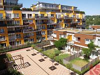 Pronájem bytu 2kk 57m2, P9 Vysočany, ul. Pod Harfou, novostavba, balkón, garážové stání - vhled