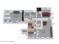 Prodej bytu 4+1, Pražská silnice, K. Vary - Floorplan letterhead - 110824a - 1. Floor - 3D Floor Plan.jpg