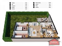 Prodej pěkného bytu 3+kk s vlastní zahradou, Nupaky u Prahy