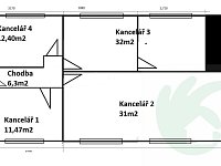 Pronájem kanceláře 32m2, Pražská ul. Mělník - 2021_10_31 - Současný stav