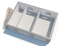 Prodej rozestavěného rodinného domu se stavebními parcelami (hrubá stavba včetně omítek) - RD_Kakovice_garaz_Camera01_0002.jpg