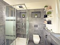 Komfortní byt 3+kk s lodžií a krytým parkováním, lokalita Tábor – Fibichova - Koupelna