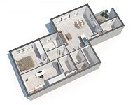 Komfortní byt 3+kk s lodžií a krytým parkováním, lokalita Tábor – Fibichova - Půdorysy