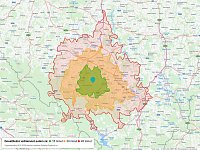 Prostorný rodinný dům s uzavřeným dvorem, zahradou a hospodářským zázemím,  Újezdec u Vlachova Březí - Dosažitelná vzdálenost: auto