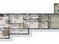 Prostorný rodinný dům s uzavřeným dvorem, zahradou a hospodářským zázemím,  Újezdec u Vlachova Březí - Přízemí