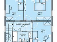 Pronájem novostavba RD 96 m2 + terasa + zahrada 420 m2 Tuřice Praha východ parkování na pozemku - plnek bytu patro.jpg