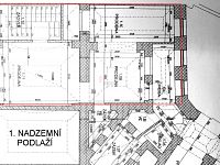 Pronájem nebytových prostor 360 m2, Praha 3 Žižkov, vhodné pro restauraci nebo obchod - nebyt. pzem OBRYS TEXT.jpg