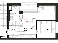 Pronájem bytu 2+kk/L/G 44 m2 v novostavbě, Praha 8 Bohnice, nezařízeno - Foto 9