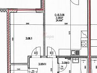 Pronájem bytu 2+kk/B/G 48 m2 v novostavbě, Praha 9 Čakovice, nezařízeno - fotografie