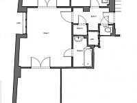 Pronájem bytu 3+kk 89m2 dva balkony Štěpánská Praha 1 - Půdorys