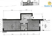 Prodej bytu 2kk/předzahrádka 44+24m2 Šífařská Praha 4 Hodkovičky - Půdorys