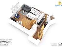 Pronájem bytu 1+1, 37 m2, U Družstev, Praha 4, Pankrác - Foto 11