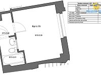 Pronájem garsonky 20m2 Baranova Praha Vinohrady - Půdorys