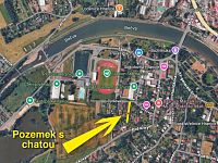 Chata se zahradou nedaleko centra města Hranice - Mapa Hranice.jpg