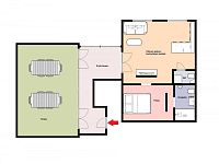 Pronájem luxusního bytu 2+kk s terasou (83,8 m²), Vojkovice, okres Mělník - Foto 5