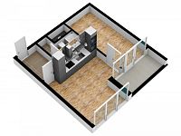 Pronájem bytu 2+kk/B, 46 m2 + 5 m2 balkon, ulice Breitfeldova, Praha 8 – Karlín. - Foto 3