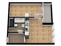 Pronájem bytu 2+kk/B, 46 m2 + 5 m2 balkon, ulice Breitfeldova, Praha 8 – Karlín. - Foto 4