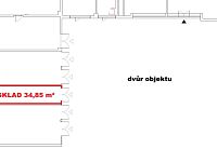 Sklad 34,85 m2, ulice Sokolovská, Praha 9 - Libeň - Půdorys