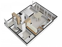 Z obýváku přímo na sjezdovku! Stylový apartmán 1+kk s terasou a parkováním – Prkenný Důl - Foto 7