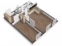 Pronájem bytu 2+kk, 55 m2, Praha 8 - Karlín, ul. Thámova. - Foto 12