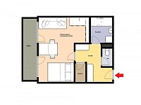 Z obýváku přímo na sjezdovku! Stylový apartmán 1+kk s balkonem a parkováním – Prkenný Důl - Foto 5