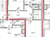 Pronájem bytu 2+1/S, 56 m2, Praha 6 - Vokovice, ul. Kladenská. - Půdorys