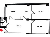 Pronájem reprezentativních kanceláří (85 m²)  - Václavské náměstí, Praha 1 - Půdorys