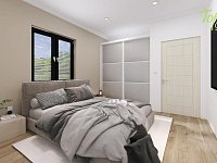 Prodej moderní novostavby 5+kk s fotovoltaickou elektrárnou - Ložnice (vizualizace)