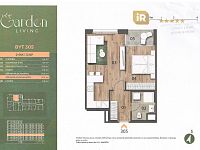 Pronájem zcela nového bytu 2+kk, 41 m2, Praha - Černý Most - Půdorys