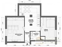Pronájem bytu 2 + 1, cihla, 54 m2, Příbram, ul. Nám. Fráni Kučery. - Fráni_Kučery_půdorys-inzerát.jpg