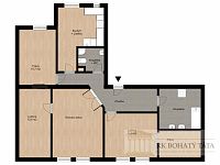 Byt po rekonstrukci 4 + 1, cihla, 107 m2, metro, centrum, Praha 2 - Vinohrady, ul. Koubkova. - Schéma dispozice bytu s místnostmi-fotor-2026041317934.jpg