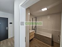 Luxusní 2+kk s terasou, sklepem na patře a dvěma garážovými stáními. Branišovská Č. Budějovice - Koupelna s vanou