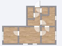 Prosvětlený byt 3+1 (67 m2) se šatnou a sklepem, v centru města Volary. - Půdorys2.jpg