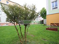 Pronájem částečně zařízeného zděného bytu 1+1 s možností užívání zahrady, v ulici Matice školské ČB. - Zahrada ve vnitrobloku je k užívání