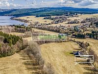 Prodej stavebního pozemku o výměře 1 990 m² v obci Přední Výtoň, Lipno - Pohled s výměrou pozemku