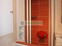 Pronájem zděného bytu 2+1 nedaleko centra v klidné ulici Komenského (balkon, šatna, výtah) - Koupelna se sprchovým koutem a wc