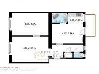 Prodej 2+1, OV, 58 m2, Děčín, Zámecká - pudorys2D.jpg