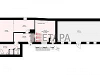 Prodej venkovského stavení s velkou zahradou ve Chvalkovicích v okrese Jindřichův Hradec. - plánek