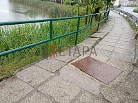 Prodej souboru čtyř rybníků v katastru obce Střítež u Jihlavy - Obecní r. hráz.jpg