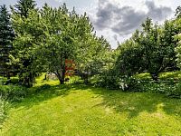 Prodej zděné chaty s velkou zahradou u Týna nad Vltavou. - zahrada v létě