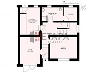 Prodej rodinného domu v Borovnici u Českých Budějovic. - plánek 1. NP