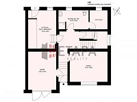 Prodej rodinného domu v Borovnici u Českých Budějovic. - plánek 1. NP