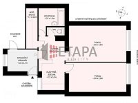 Prodej bytu 2+1 v ulici Husova ve Strakonicích. - půdorys byt