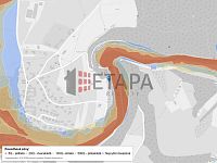 Prodej chaty s vlastním pozemkem v chatové oblasti u obce Plav. - Povodňová mapa