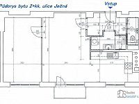 Pronájem bytu 2+kk Brno, Řečkovice, ul. Ječná, 2.NP, 54 m² – po rekonstrukci - balkón, klidná ulice - 22.jpg