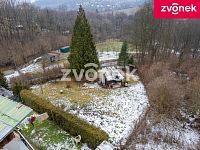 Prodej slunného pozemku s chatkou v Malenovicích, 616 m² - Obrázek k zakázce č.: 726581