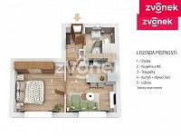 Pronájem pěkného a útulného bytu 1+1, Zlín- Padělky - Obrázek k zakázce č.: 727901